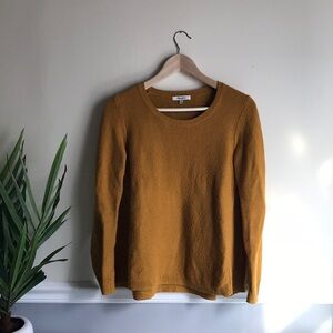 Madewell | Crewneck Knit Sweater in Mustard Yellow Size Small
